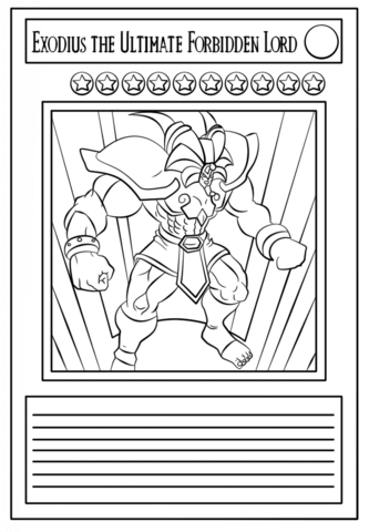 Yu Gi Oh! Card Coloring Page